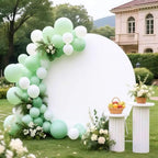 6.5FT White Round Backdrop Cover, Circle Arch Backgound Stand Cover