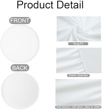 6.5FT White Round Backdrop Cover, Circle Arch Backgound Stand Cover, alternate view 5