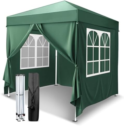 6.5x6.5 Pop Up Canopy Tent with Sidewalls, Outdoor Gazebo Canopy Tent, Patio Event Tents Outdoor Event Shelter