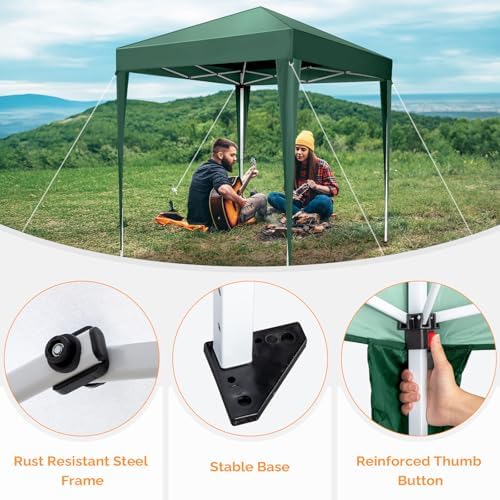 6.5x6.5 Pop Up Canopy Tent with Sidewalls, Outdoor Gazebo Canopy Tent, Patio Event Tents Outdoor Event Shelter, alternate