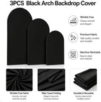6,6.6,7.2FT Arch Backdrop Stand and Cover Set (Black) in 6,6.6,7.2FT in Black, alternate view 4