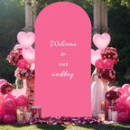 6.6 ft Arch Backdrop Cover Hot Pink - Double-Sided Spandex Arch Covers Stretchy Backdrop for Balloon Arches, alternate view 6