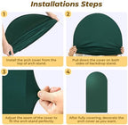 6.6 ft Arch Backdrop Cover Hunter Green - Double-Sided Spandex Arch Covers Stretchy Backdrop for Balloon Arches, alternate