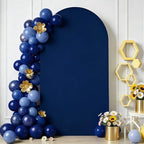 6.6 ft Arch Backdrop Cover Navy Blue - Double-Sided Spandex Arch Covers Stretchy Backdrop for Balloon Arches, alternate view