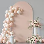 6.6 ft Arch Backdrop Cover Nude Blush- Double-Sided Spandex Arch Covers Stretchy Backdrop for Balloon Arches