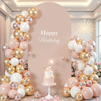 6.6 ft Arch Backdrop Cover Nude Blush- Double-Sided Spandex Arch Covers Stretchy Backdrop for Balloon Arches, alternate view