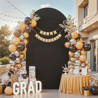 6.6 FT Arch Backdrop Cover Stretchy Black Arch Covers Elastic Spandex Fabric for Chiara Backdrop Stand, Wedding, alternate
