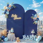 6.6 FT Arch Backdrop Cover Stretchy Navy Blue Arch Covers Elastic Spandex Fabric for Chiara Backdrop Stand, alternate view 4