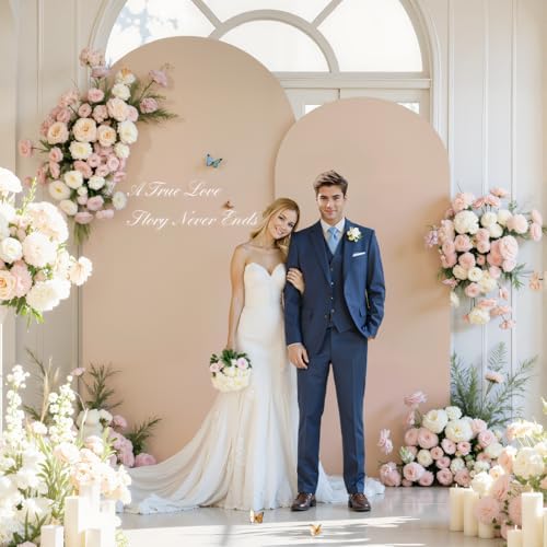 6.6 FT Arch Backdrop Cover Stretchy Nude Arch Covers Elastic Spandex Fabric for Chiara Backdrop Stand, Wedding, alternate