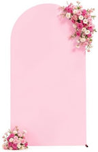 6.6 FT Arch Backdrop Cover Stretchy Pink Arch Covers Elastic Spandex Fabric for Chiara Backdrop Stand, Wedding