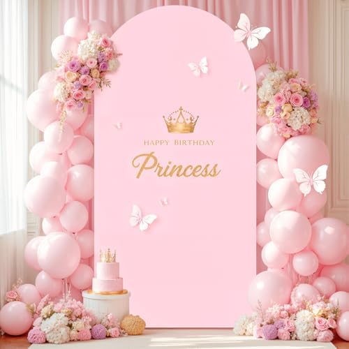 6.6 FT Arch Backdrop Cover Stretchy Pink Arch Covers Elastic Spandex Fabric for Chiara Backdrop Stand, Wedding, alternate