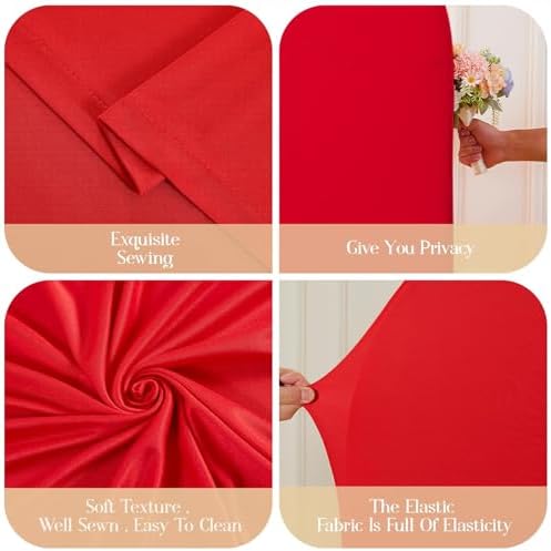 6.6 FT Arch Backdrop Cover Stretchy Red Arch Covers Elastic Spandex Fabric for Chiara Backdrop Stand, Wedding, alternate view