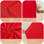 6.6 FT Arch Backdrop Cover Stretchy Red Arch Covers Elastic Spandex Fabric for Chiara Backdrop Stand, Wedding, alternate view