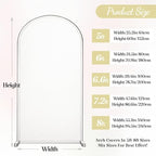 6.6 FT Arch Backdrop Cover Stretchy Red Arch Covers Elastic Spandex Fabric for Chiara Backdrop Stand, Wedding, alternate view