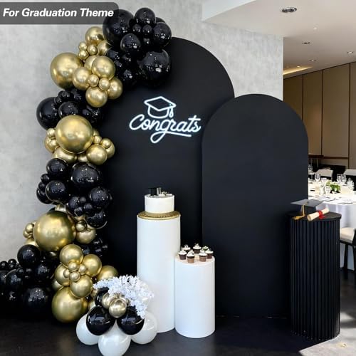 6.6 FT Arch Backdrop Cover, Wedding Black Arch Covers Stretchy Backdrop Spandex Fitted for Chiara Stand Birthday, alternate