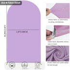 6.6 FT Arch Backdrop Cover, Wedding Purple Arch Covers Stretchy Backdrop Spandex Fitted for Chiara Stand, alternate view 6