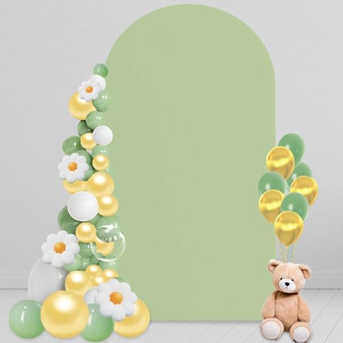 6.6 FT Arch Backdrop Cover, Wedding Sage Green Arch Covers Stretchy Backdrop Spandex Fitted for Chiara Stand