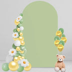 6.6 FT Arch Backdrop Cover, Wedding Sage Green Arch Covers Stretchy Backdrop Spandex Fitted for Chiara Stand
