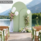 6.6 FT Arch Backdrop Cover, Wedding Sage Green Arch Covers Stretchy Backdrop Spandex Fitted for Chiara Stand, alternate view