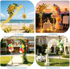 6.6 FT Metal Arch Backdrop Stand, Gold in Gold, alternate view 6
