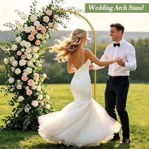 6.6 FT Metal Arch Backdrop Stand, Party Balloon Arch Stand, alternate view 2