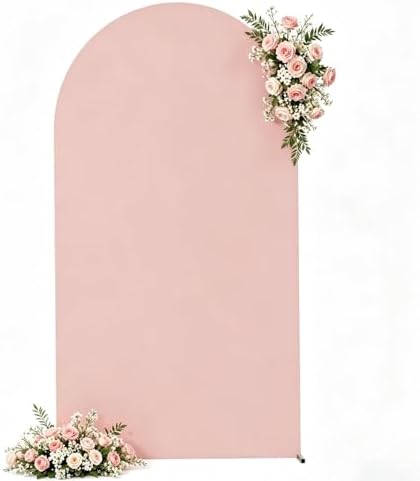 6.6 FT Pink Arch Backdrop Cover Stretchy Dusty Pink Arch Covers Elastic Spandex Fabric for Chiara Backdrop