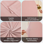 6.6 FT Pink Arch Backdrop Cover Stretchy Dusty Pink Arch Covers Elastic Spandex Fabric for Chiara Backdrop, alternate view 4