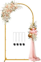 6.6 FT Wedding Arch Backdrop Stand for Party, Balloon Arch Stand, Wedding Arches for Ceremony, Metal Gold Arch