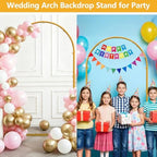 6.6 FT Wedding Arch Backdrop Stand for Party, Balloon Arch Stand, Wedding Arches for Ceremony, Metal Gold Arch, alternate