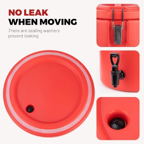 6.6 Gallon 304 Stainless Steel Insulated Beverage Dispenser with Spigot, Portable Hot and Cold Drink Server for, alternate