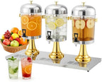 6.6 Gallon Commercial Drink Dispenser with Ice Core, Gold in Gold, alternate view 3