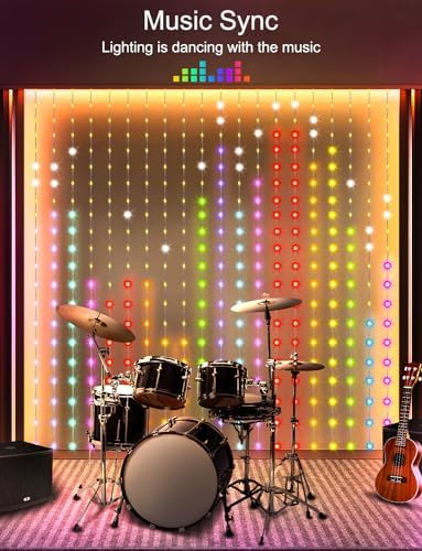 6.6 x 6.6Ft 400 LED Smart Curtain Lights with APP Remote Control in 6.6 x 6.6Ft, alternate view 5