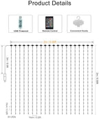 6.6 x 6.6Ft 400 LED Smart Curtain Lights with APP Remote Control in 6.6 x 6.6Ft, alternate view 6