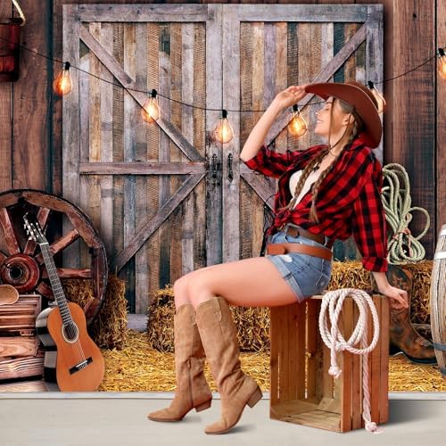 6.6 x 9.2 ft Western Party Backdrop Wild West Cowboy Decoration in 6.6 x 9.2 ft in Cowboy, alternate view 3