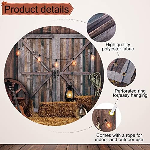 6.6 x 9.2 ft Western Party Backdrop Wild West Cowboy Decoration in 6.6 x 9.2 ft in Cowboy, alternate view 4
