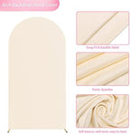 6.6FT Arch Backdrop Cover Beige Arch Covers Stretchy Backdrop, alternate view 4