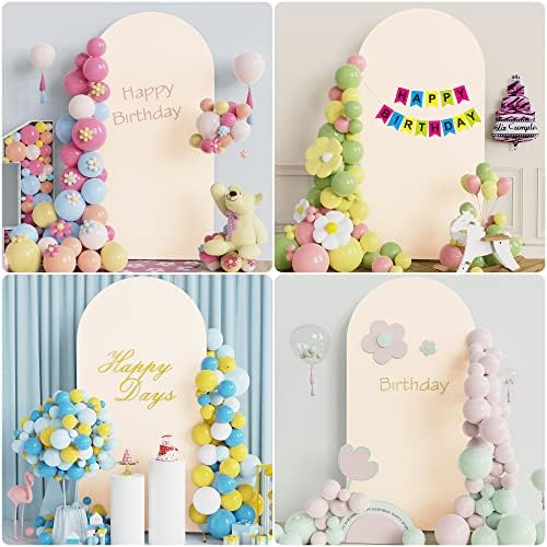 6.6FT Arch Backdrop Cover Beige Arch Covers Stretchy Backdrop, alternate view 5