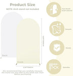6.6FT Arch Backdrop Cover Beige & White One Piece Double Color in 6.6 FT in Beige and White, alternate view 4