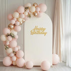 6.6FT Arch Backdrop Cover Beige & White One Piece Double Color in 6.6 FT in Beige and White, alternate view 6