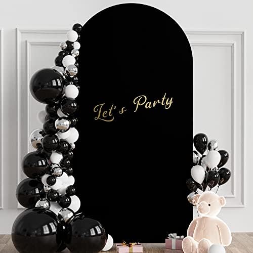 6.6FT Arch Backdrop Cover Black Arch Covers Strethy Backdrop, alternate view 2