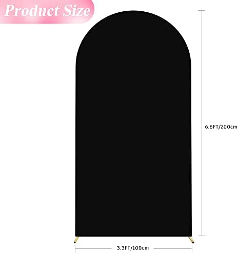 6.6FT Arch Backdrop Cover Black Arch Covers Strethy Backdrop, alternate view 3