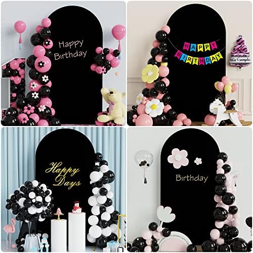 6.6FT Arch Backdrop Cover Black Arch Covers Strethy Backdrop, alternate view 5