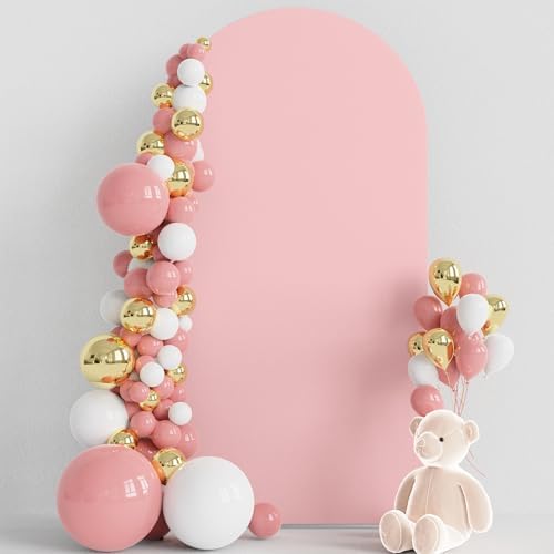 6.6FT Arch Backdrop Cover Blush Pink Arch Covers Stretchy Backdrop