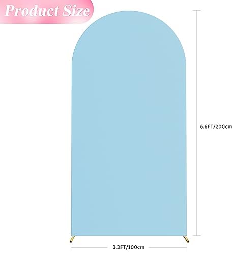 6.6FT Arch Backdrop Cover Dusty Blue Arch Covers Stretchy Backdrop, alternate view 2