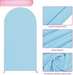 6.6FT Arch Backdrop Cover Dusty Blue Arch Covers Stretchy Backdrop, alternate view 4
