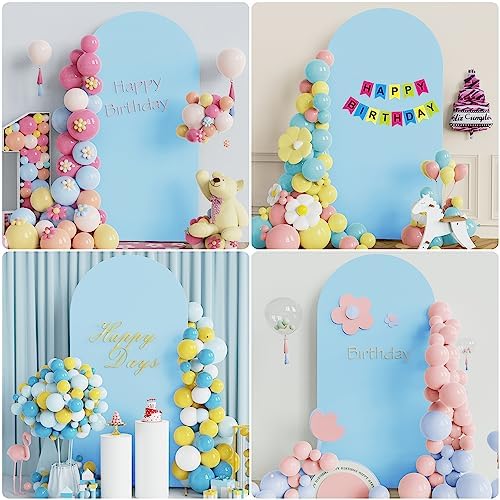 6.6FT Arch Backdrop Cover Dusty Blue Arch Covers Stretchy Backdrop, alternate view 5