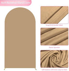 6.6FT Arch Backdrop Cover Khaki Arch Covers Stretchy Backdrop, alternate view 4