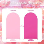 6.6FT Arch Backdrop Cover Light Pink & Rose One Piece Double Color in 6.6 FT in Light Pink and Rose Pink, alternate view 2