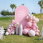 6.6FT Arch Backdrop Cover Light Pink & Rose One Piece Double Color in 6.6 FT in Light Pink and Rose Pink, alternate view 5