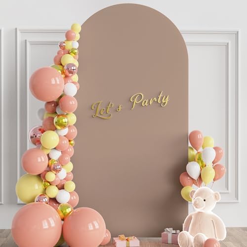 6.6FT Arch Backdrop Cover Nude Brown Arch Covers Stretchy Backdrop, alternate view 3